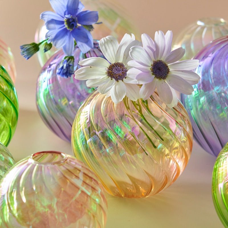 Iridescent Ball Bud Vases - High Street Cottage