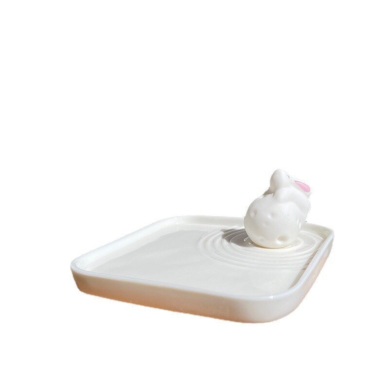 Minimalist Rabbit Ceramic Incense Burner Tray - High Street Cottage