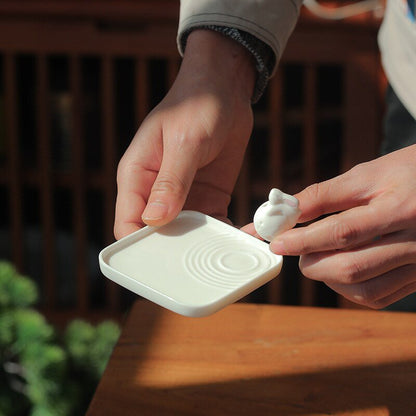 Minimalist Rabbit Ceramic Incense Burner Tray - High Street Cottage