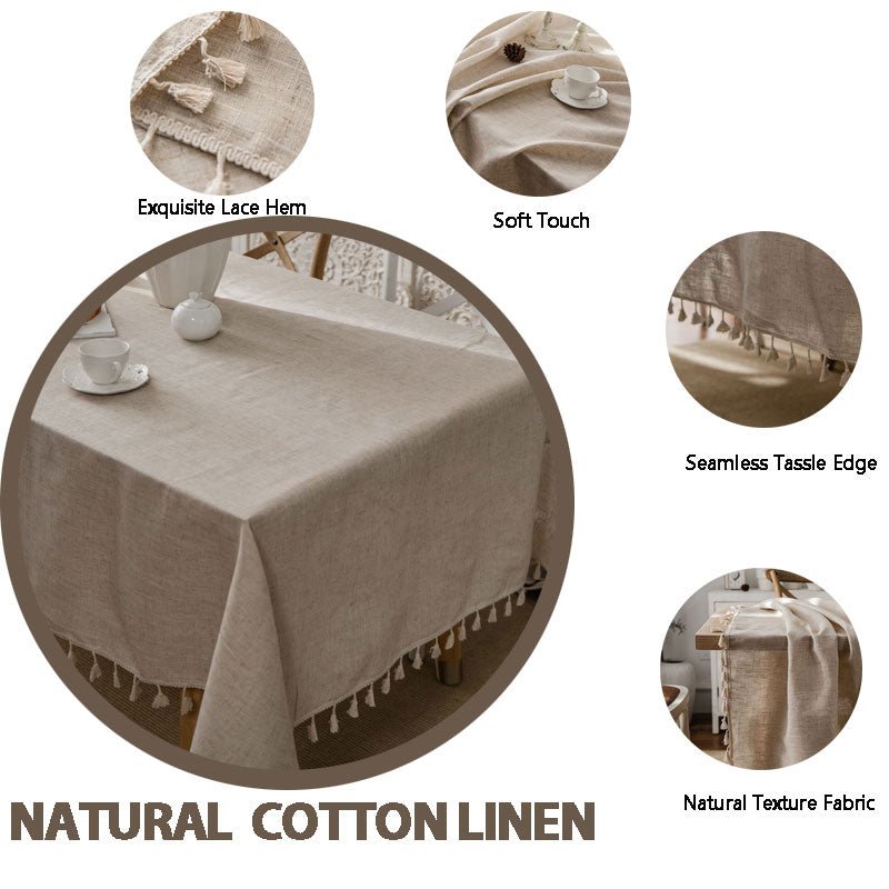 Neutral Linen Blend Tablecloths - High Street Cottage