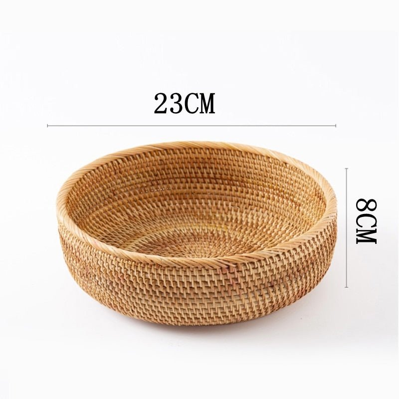 Rattan and Bamboo Serving Baskets - High Street Cottage