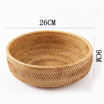 Rattan and Bamboo Serving Baskets - High Street Cottage