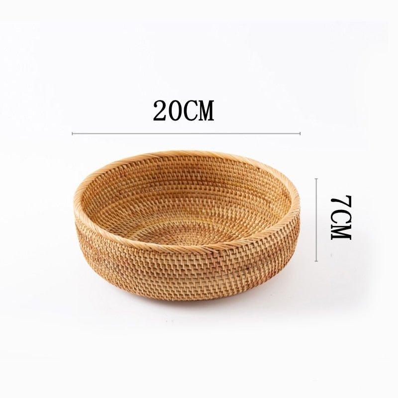 Rattan and Bamboo Serving Baskets - High Street Cottage