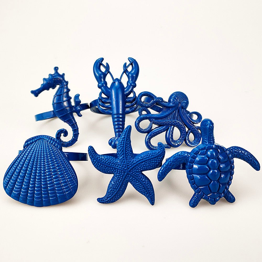 Sea Life Napkin Rings - Set of Six - High Street Cottage