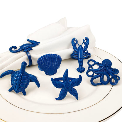 Sea Life Napkin Rings - Set of Six - High Street Cottage