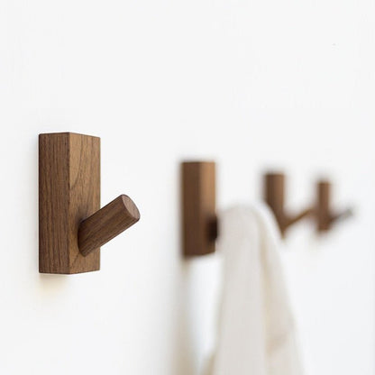 Simple Wooden Coat/Robe Hooks - High Street Cottage