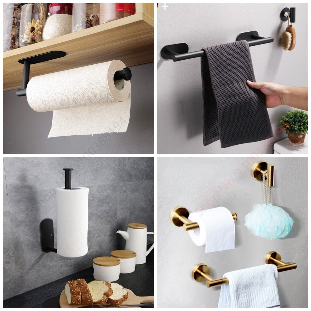 Sleek Toilet Paper and Towel Holders - High Street Cottage