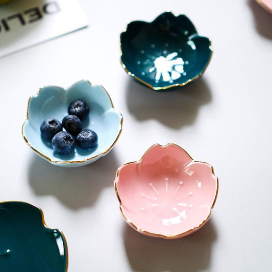 Small Cherry Blossom Ceramic Dish - 3 colors - High Street Cottage
