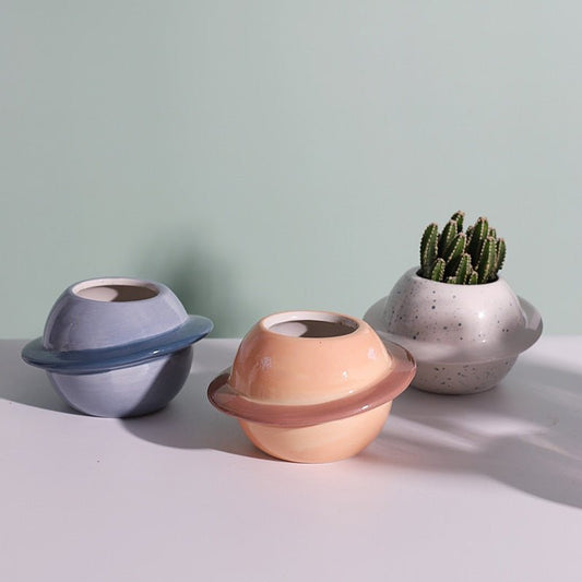 Sweet Little Planet Shaped Succulent Pots - High Street Cottage