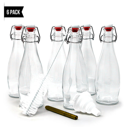 Swing Top Glass Bottle Set - 6 Pieces - High Street Cottage