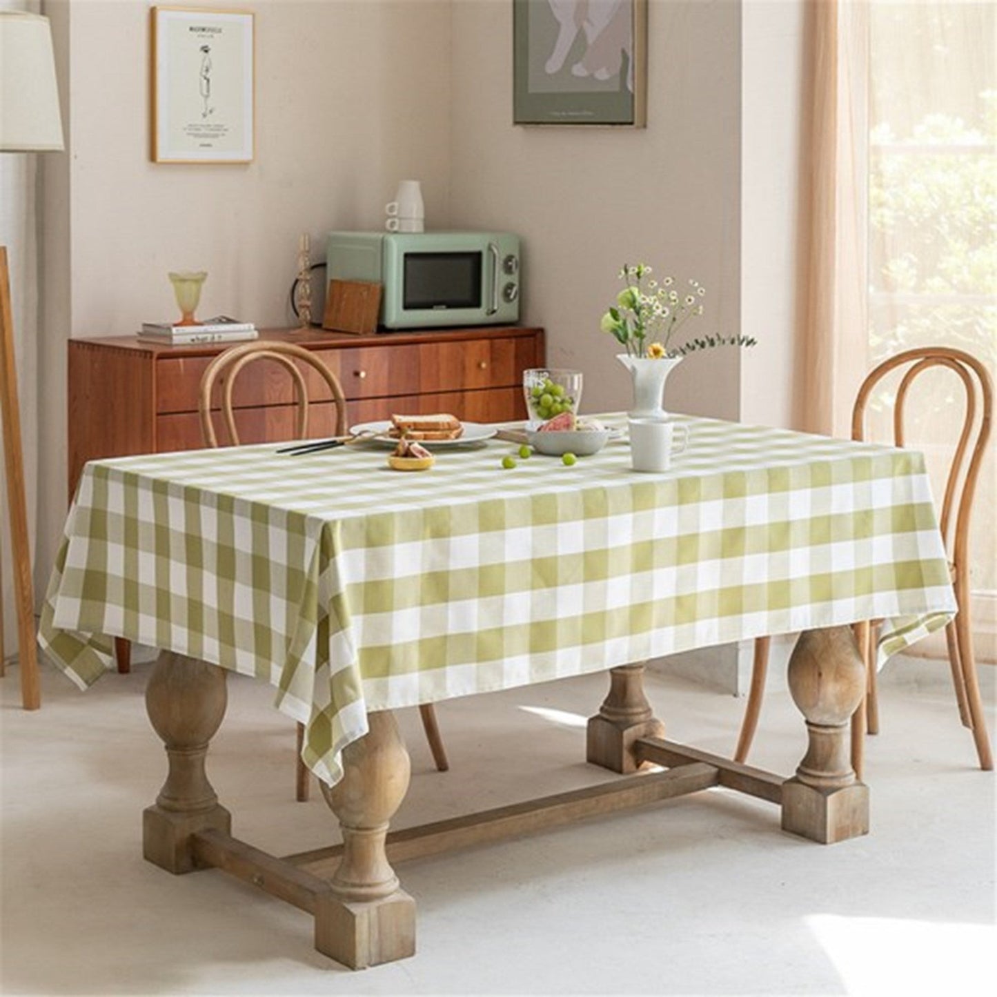 Traditional Plaid/Gingham Country Tablecloths - 5 color choices - High Street Cottage
