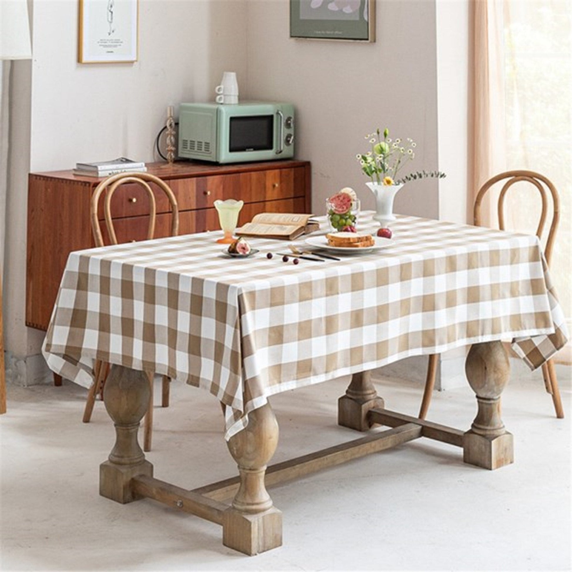 Traditional Plaid/Gingham Country Tablecloths - 5 color choices - High Street Cottage