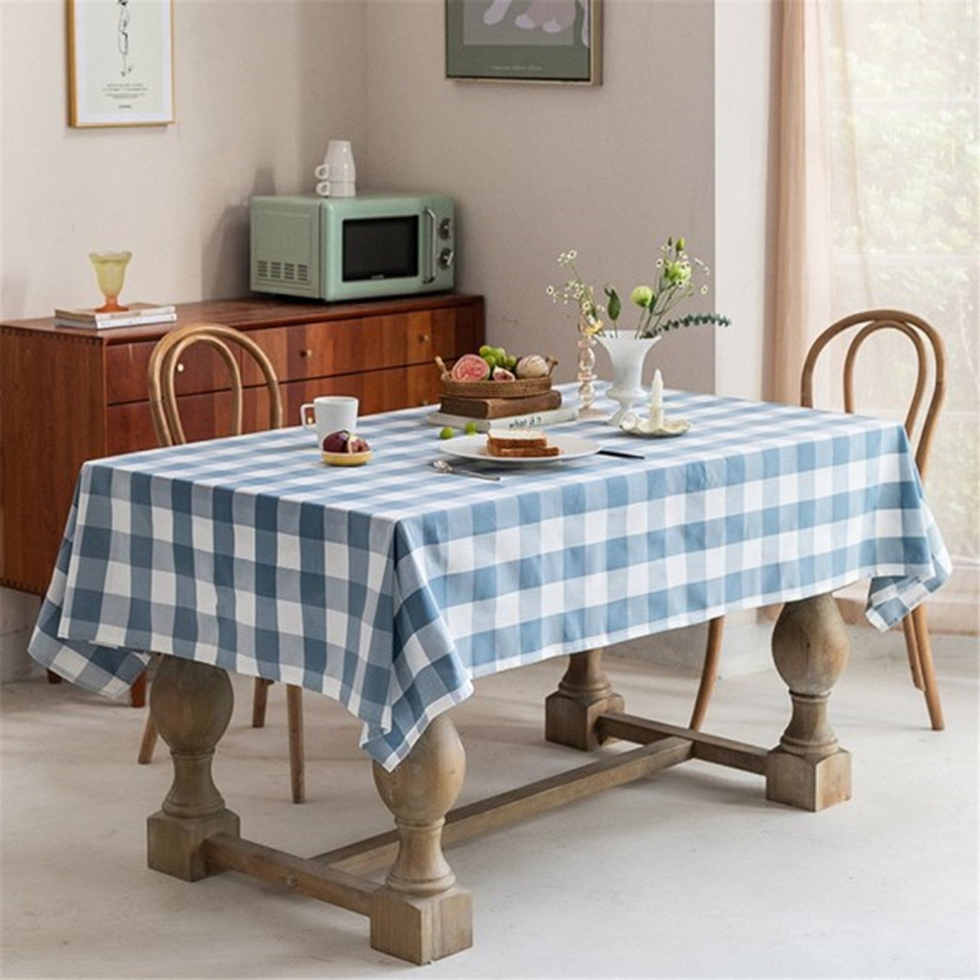 Traditional Plaid/Gingham Country Tablecloths - 5 color choices - High Street Cottage