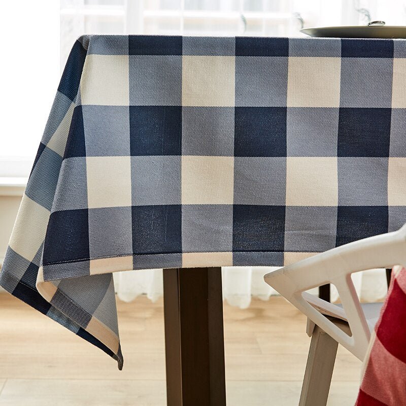 Traditional Plaid/Gingham Country Tablecloths - 5 color choices - High Street Cottage