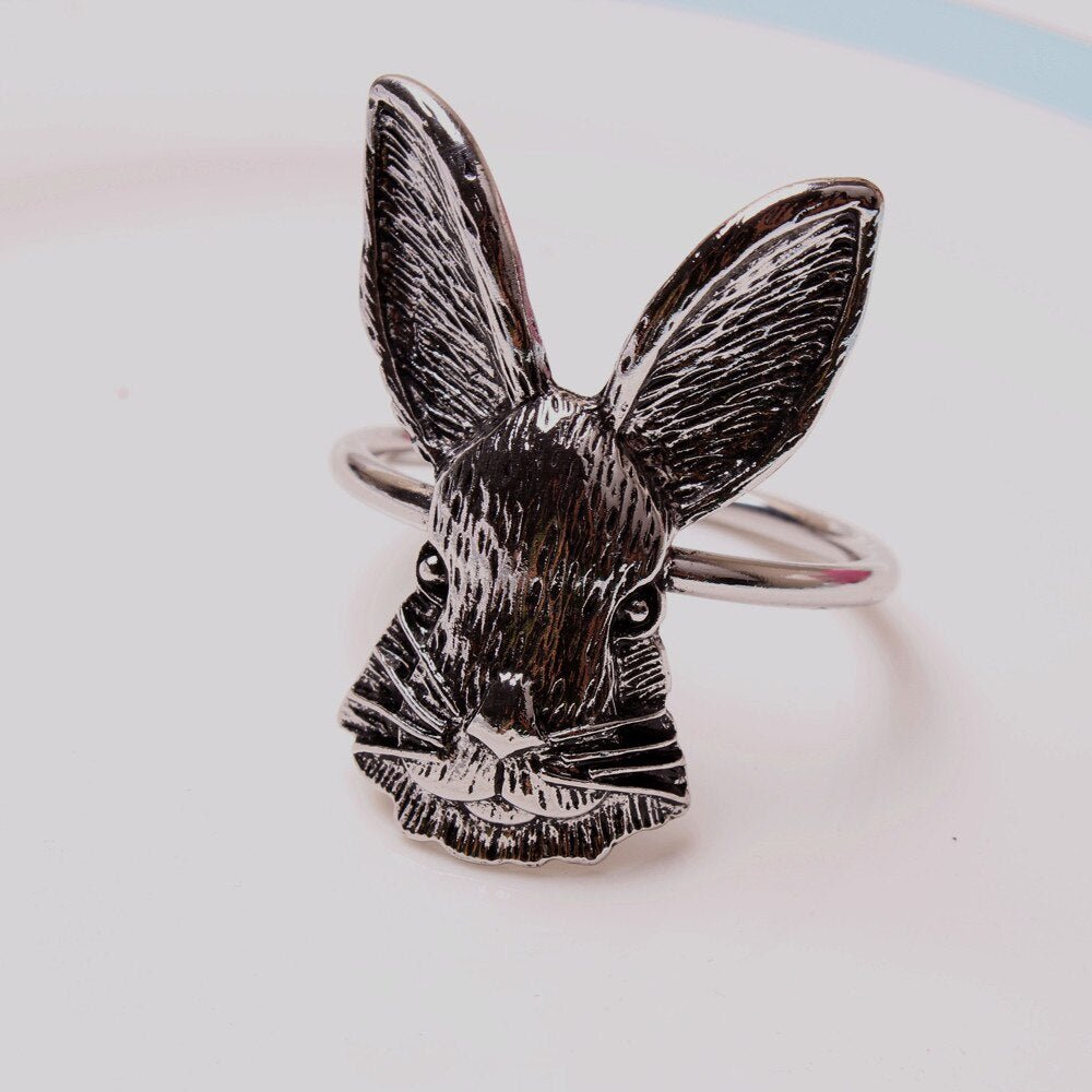 Whimsical Rabbit Napkin Rings - Set of 6 - High Street Cottage