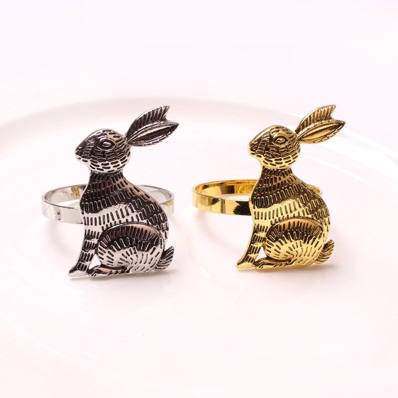 Whimsical Rabbit Napkin Rings - Set of 6 - High Street Cottage