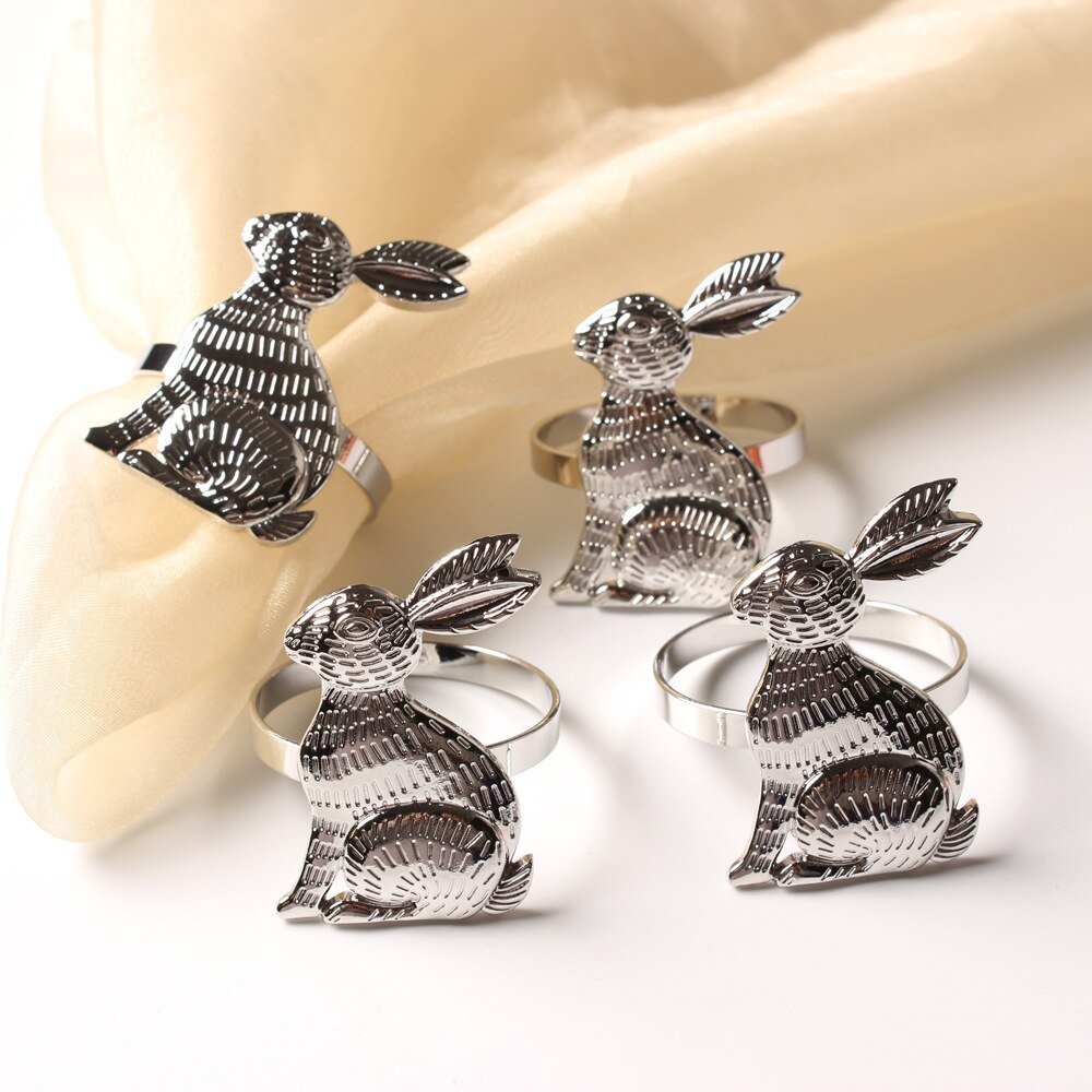 Whimsical Rabbit Napkin Rings - Set of 6 - High Street Cottage