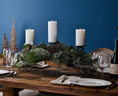 Winter Candle Centerpiece - High Street Cottage