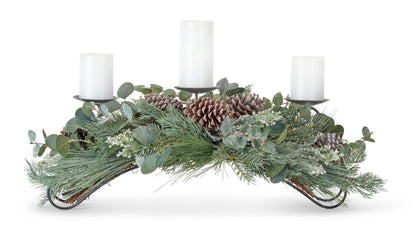 Winter Candle Centerpiece - High Street Cottage