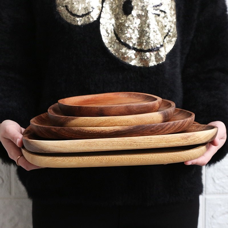 Wood Serving Dishes - Irregular Oval Shapes - High Street Cottage