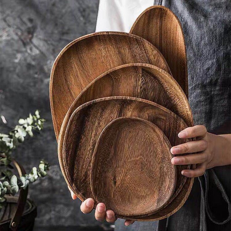 Wood Serving Dishes - Irregular Oval Shapes - High Street Cottage