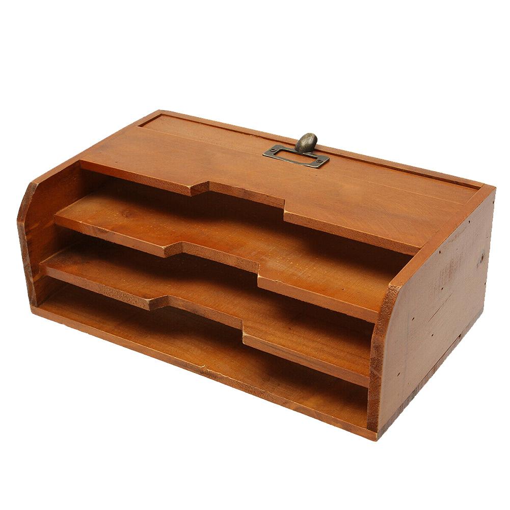 Wooden Desktop Organization with Drawer - High Street Cottage